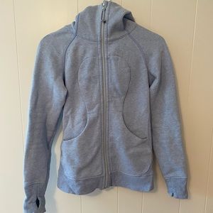 Heathered Peri Purple Scuba Hoodie